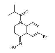1-[(4E)-6-bromo-4-hydroxyimino-2,3-dihydroquinolin-1-yl]-2-methyl-prop an-1-one结构式