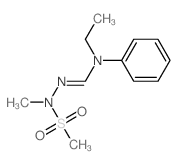 Methanesulfonic acid,2-[(ethylphenylamino)methylene]-1-methylhydrazide Structure