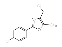 4-(氯甲基)-2-(4-氯苯基)-5-甲基噁唑结构式