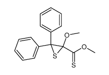 2-Methoxy-3,3-diphenyl-2-thiiranthiocarbonsaeure-O-methylester结构式