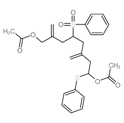 1,8-Octanediol,3,7-bis(methylene)-5-(phenylsulfonyl)-1-(phenylthio)-, 1,8-diacetate structure