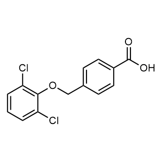 4-((2,6-二氯苯氧基)甲基)苯甲酸结构式