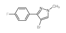 4-BROMO-3-(4-FLUOROPHENYL)-1-METHYL-1H-PYRAZOLE structure
