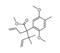 methyl 2-allyl-2-(2,5-dimethoxy-4-methylphenyl)-3,3-dimethylpent-4-enoate Structure