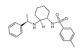4-methyl-N-((1S,2S)-2-(((R)-1-phenylethyl)amino)cyclohexyl)benzenesulfonamide结构式