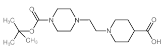 1-(2-[4-(TERT-BUTOXYCARBONYL)PIPERAZINO]ETHYL)-4-PIPERIDINECARBOXYLIC ACID Structure