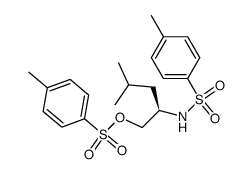 Toluene-4-sulfonic acid (R)-4-methyl-2-(toluene-4-sulfonylamino)-pentyl ester Structure