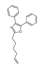 2-hex-5-enyl-4,5-diphenyl-1,3-oxazole结构式