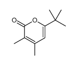 6-tert-butyl-3,4-dimethylpyran-2-one结构式