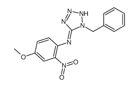 1-benzyl-N-(4-methoxy-2-nitrophenyl)tetrazol-5-amine结构式
