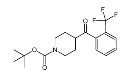 4-(2-trifluoromethylbenzoyl)piperidine-1-carboxylic acid tert-butyl ester结构式