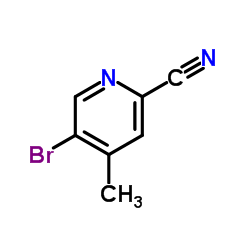5-溴-4-甲基-2-氰基吡啶结构式