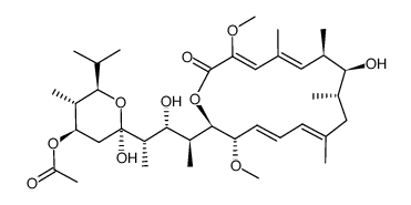 21-O-Acetyl-21-O-de(3-carboxy-1-oxo-2-propenyl)-2-demethyl-2-methoxy-24-methylhygrolidin结构式
