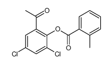 (2-acetyl-4,6-dichlorophenyl) 2-methylbenzoate结构式