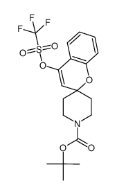tert-butyl 4-(trifluoromethylsulfonyloxy)spiro[chromene-2,4'-piperidine]-1'-carboxylate结构式