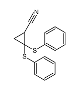 2,2-bis(phenylsulfanyl)cyclopropane-1-carbonitrile结构式