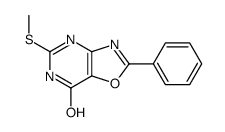 5-methylsulfanyl-2-phenyl-4H-[1,3]oxazolo[4,5-d]pyrimidin-7-one结构式