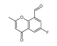 6-fluoro-2-methyl-4-oxochromene-8-carbaldehyde Structure