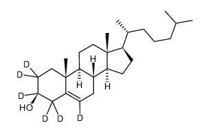 胆固醇-2,2,3,4,4,6-d6结构式