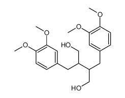 2,3-bis[(3,4-dimethoxyphenyl)methyl]butane-1,4-diol结构式