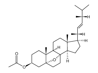 3β-acetoxy-5,8-epoxy-5α,8α-ergost-22t-ene结构式