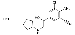 2-amino-3-chloro-5-[2-(cyclopentylamino)-1-hydroxyethyl]benzonitrile,hydrochloride结构式