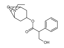 9-ethyl-7-[(3-hydroxy-2-phenylpropanoyl)oxy]-9-methyl-3-oxa-9-azoniatricyclo[3.3.1.02,4]nonane Structure