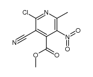 2-chloro-3-cyano-6-methyl-5-nitro-isonicotinic acid methyl ester结构式