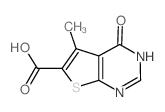 5-甲基-4-氧代-3,4-二氢噻吩并[2,3-d]嘧啶-6-甲酸结构式