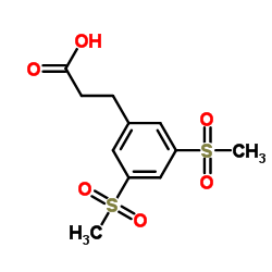3-[3,5-Bis(methylsulfonyl)phenyl]propanoic acid结构式