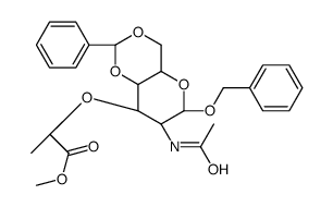 苄基-N-乙酰基-4,6-O-亚苄基-α-异间苯二甲酸甲酯结构式