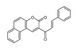 2-(3-phenylprop-2-enoyl)benzo[f]chromen-3-one Structure