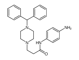 1-Piperazinepropanamide, N-(4-aminophenyl)-4-(diphenylmethyl)-结构式