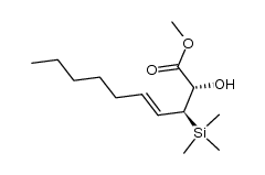 (2S,3S,E)-methyl 2-hydroxy-3-(trimethylsilyl)dec-4-enoate结构式