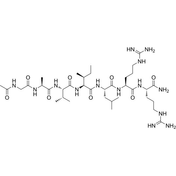 Ac-Gly-Ala-Val-Ile-Leu-Arg-Arg-NH2 trifluoroacetate salt structure