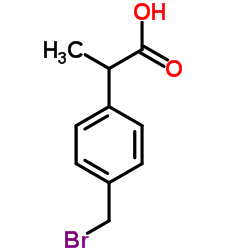 2-(4-溴甲基苯基)丙酸结构式