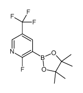 2-FLUORO-5-(TRIFLUOROMETHYL)-PYRIDINE-3-BORONIC ACID PINACOL ESTER Structure