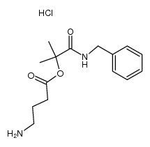 1-(N-benzylcarbamoyl)-1-methylethyl 4'-aminobutanoate hydrochloride Structure