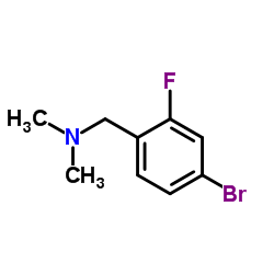 1-(4-溴-2-氟苯基)-N,N-二甲基甲胺结构式
