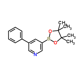 5-Phenyl-3-pyridinyl boronic acid, pinacol ester结构式