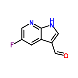 5-氟-1H-吡咯并[2,3-b]吡啶-3-甲醛结构式