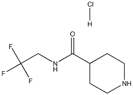 N-(2,2,2-三氟乙基)哌啶-4-甲酰胺盐酸盐结构式
