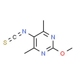 5-异硫氰基-2-甲氧基-4,6-二甲基嘧啶结构式