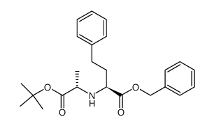 N-[1-(S)-苄氧基羰基-3-苯基丙基]-L-丙氨酸叔丁基酯结构式