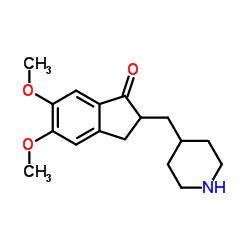 5,6-二甲氧基-2-(哌啶-4-基)亚甲基-茚满-1-酮结构式