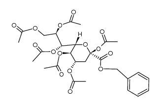 benzyl 2,4,5,7,8,9-hexa-O-acetyl-3-deoxy-D-glycero-β-D-galacto-2-nonulopyranosonate Structure