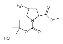 (2R,4S)-N-Boc-4-氨基吡咯烷-2-羧酸甲酯盐酸盐结构式