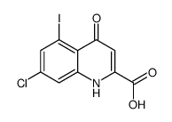 7-chloro-5-iodo-4-oxo-1H-quinoline-2-carboxylic acid Structure
