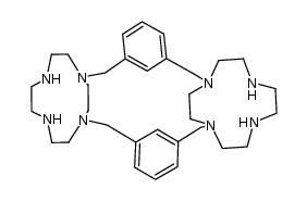 1,4,7,10,18,21,24,27-octaazapentacyclo-[24.8.2.2(18,27).1(12,16).1(29,33)]-tetraconta-12,14,16(40),29,31,33,(39)-hexaene结构式