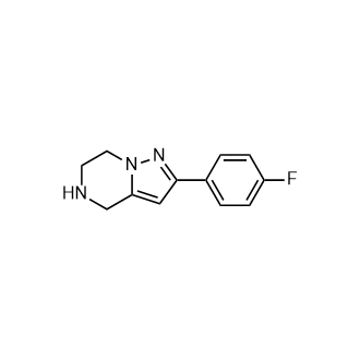 2-(4-氟苯基)-4,5,6,7-四氢吡唑并[1,5-a]吡嗪结构式